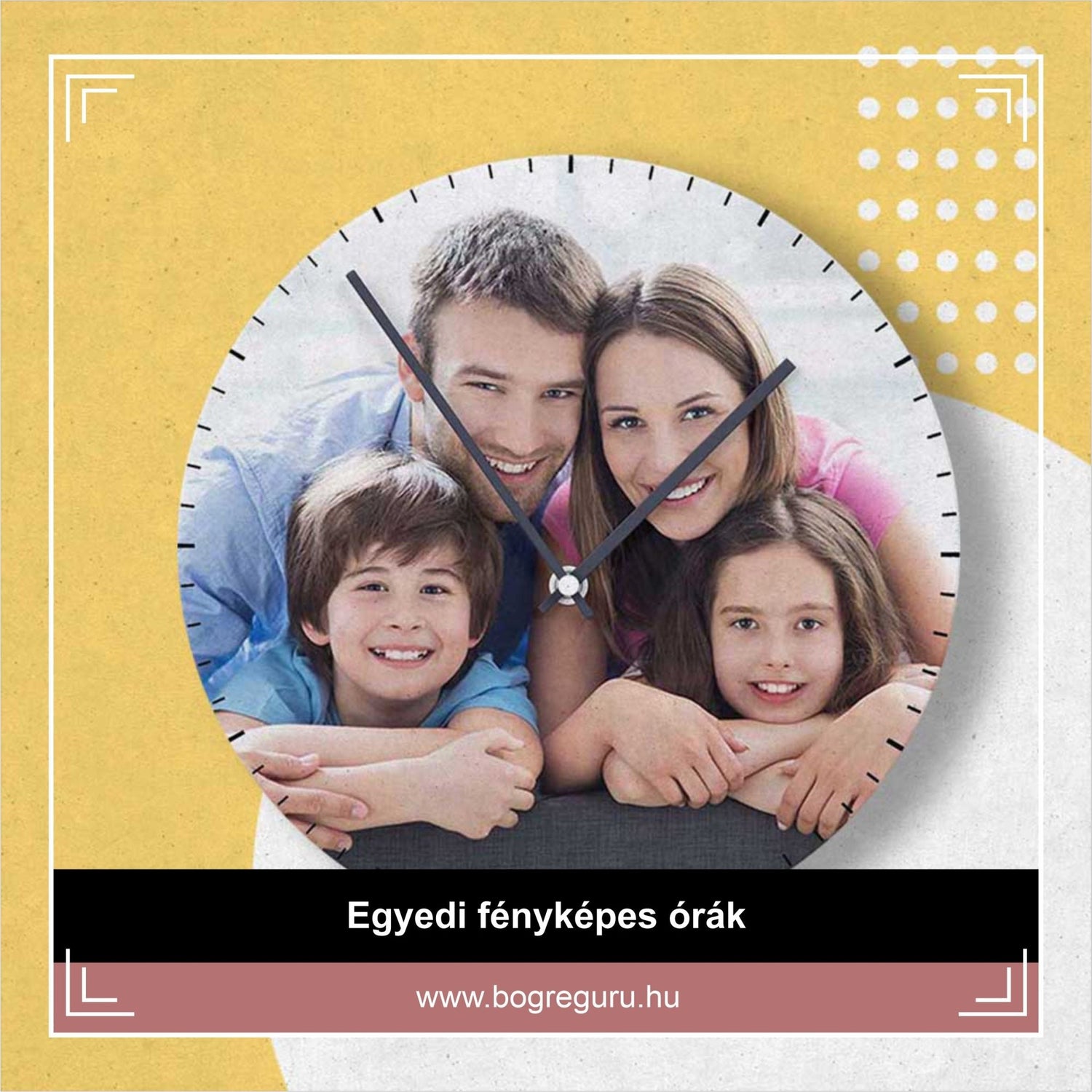 Fényképes falióra - Bogreguru