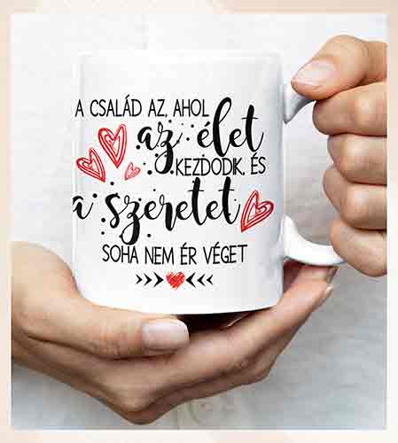 Egyedi feliratos bögre