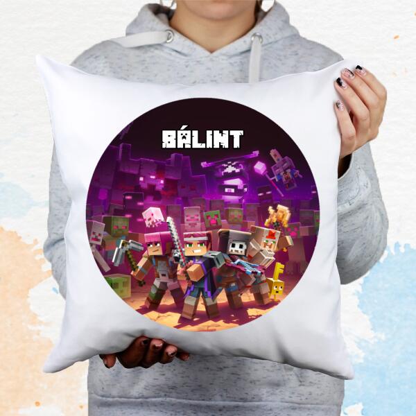 Minecraft egyedi neves párna 3