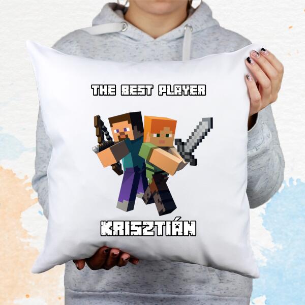 Minecraft egyedi neves párna 2