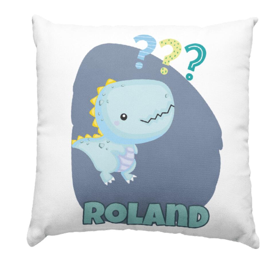 Egyedi dinós ajándék párna gyerekeknek saját névvel