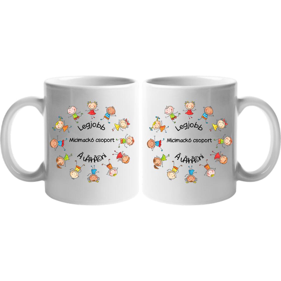 Egyedi gyerek mintás bögre pedagógusoknak