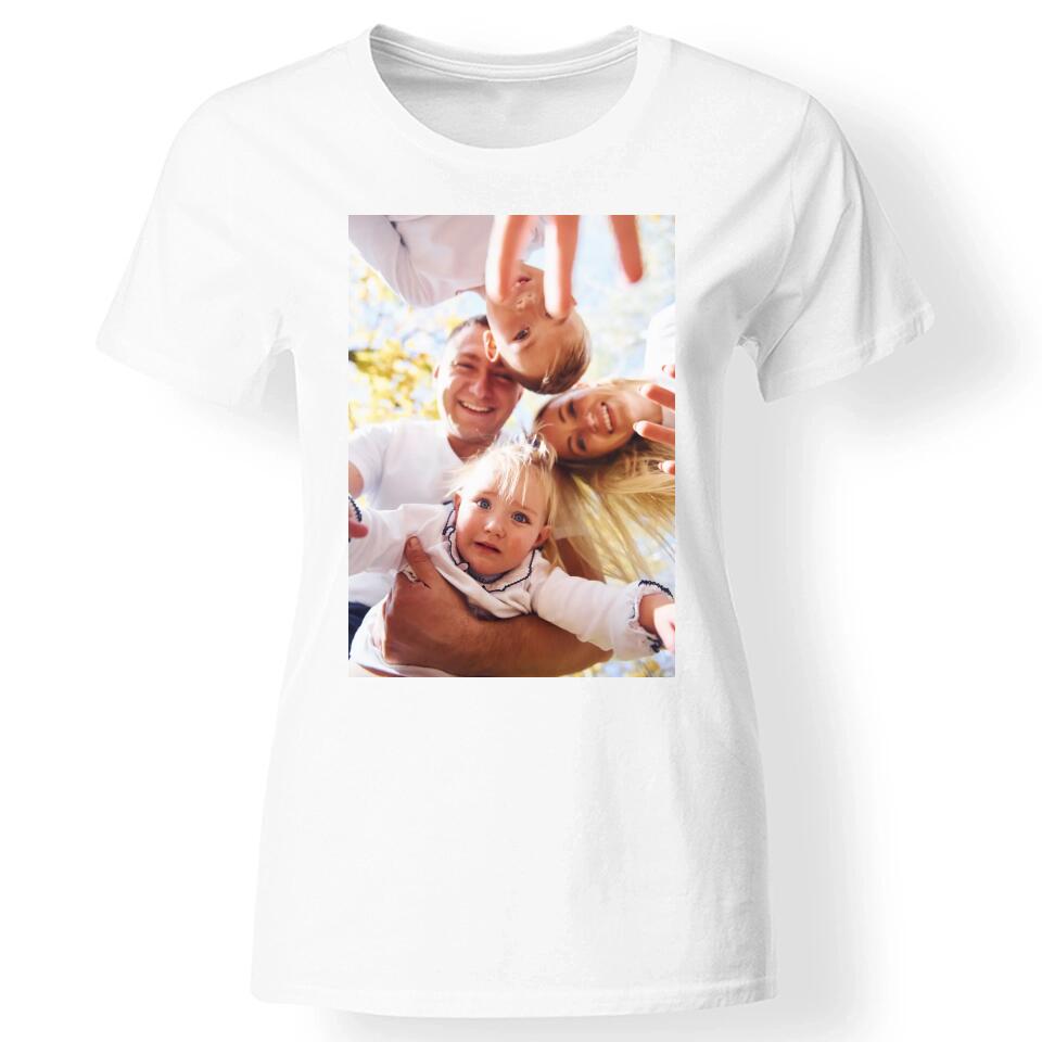 Egyedi képes női póló fehér