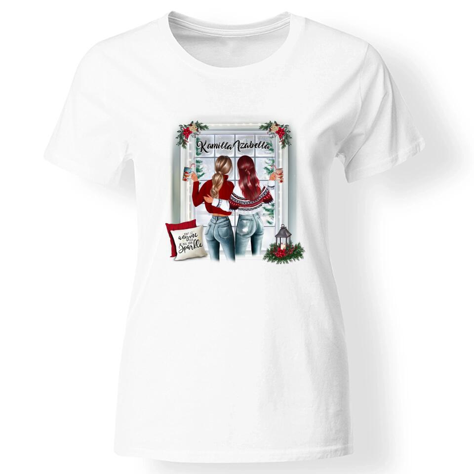 Karácsonyi ajándék legjobb barátnő póló fehér