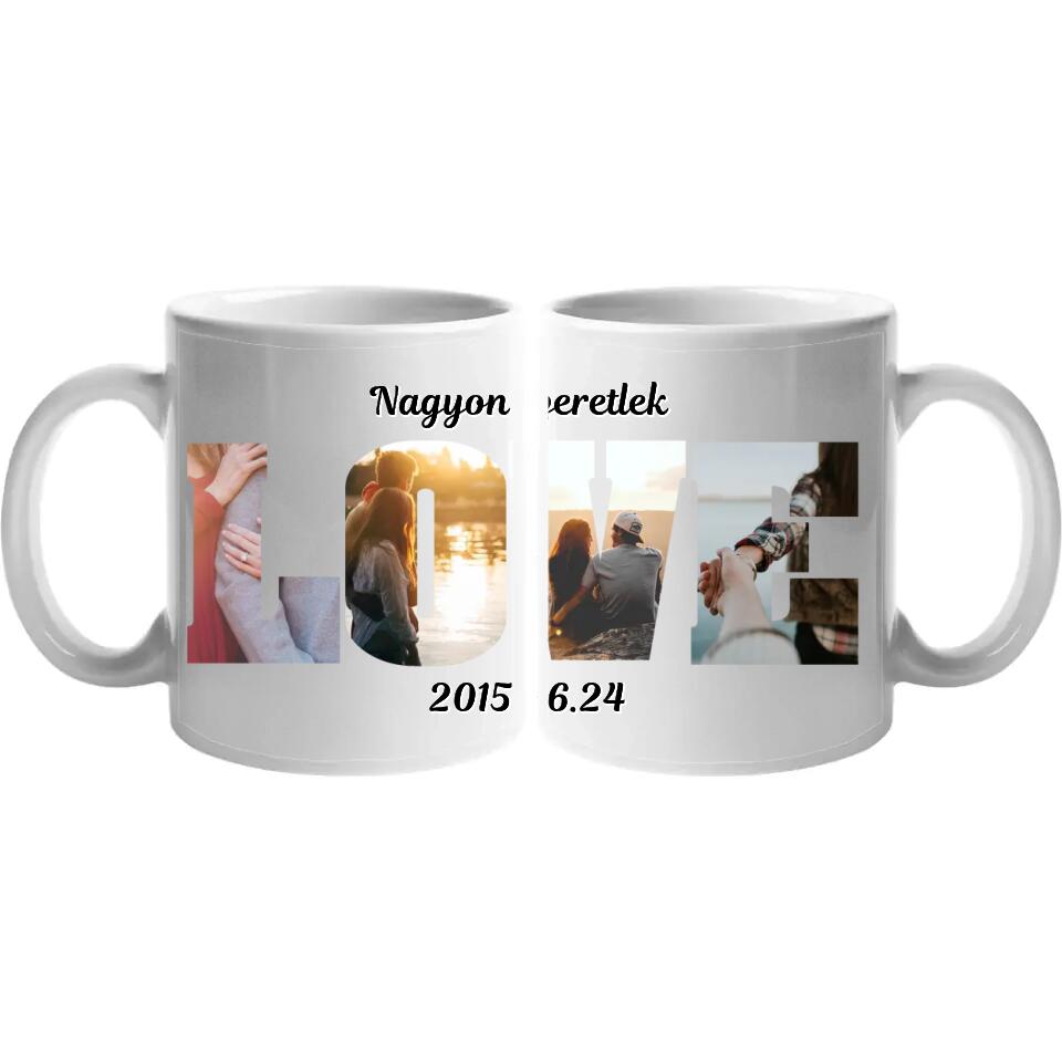 Valentin napi LOVE bögre