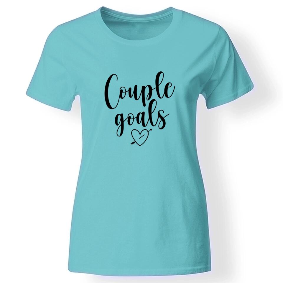 Valentin napi feliratos póló nőknek türkiz