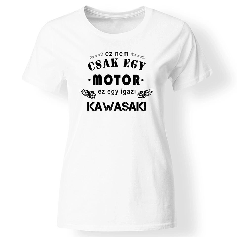 Ez egy igazi motoros póló nőknek fehér