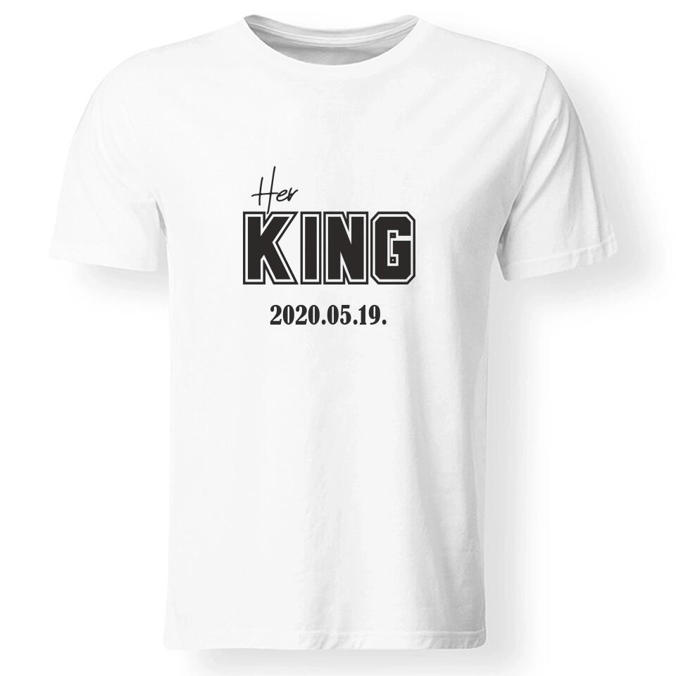 Her King férfi póló évszámmal