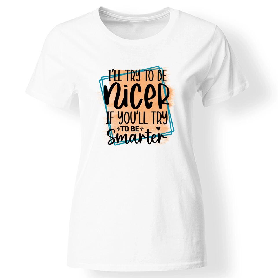 Szarkasztikus póló nőknek fehér