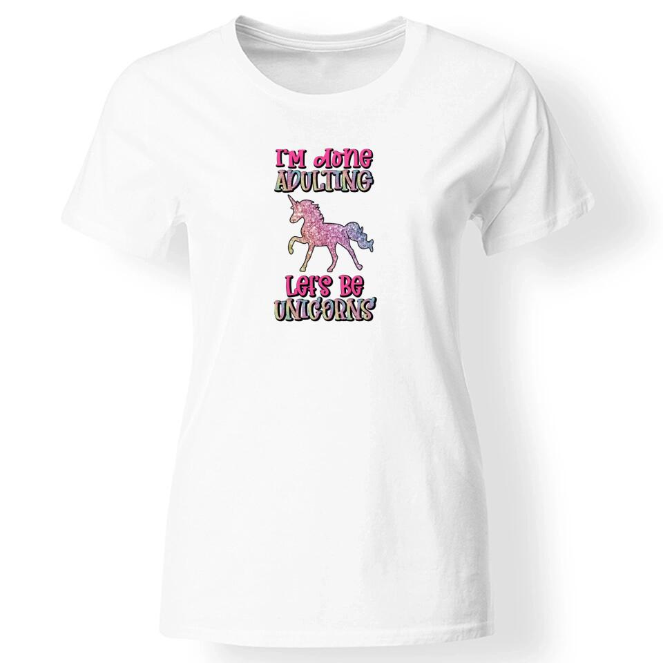 Unikornis póló nőknek fehér