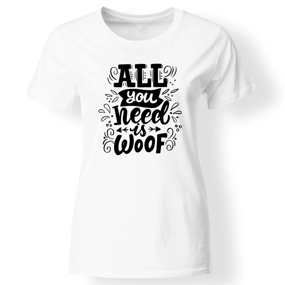 Póló kutyás feliratokkal nőknek fehér