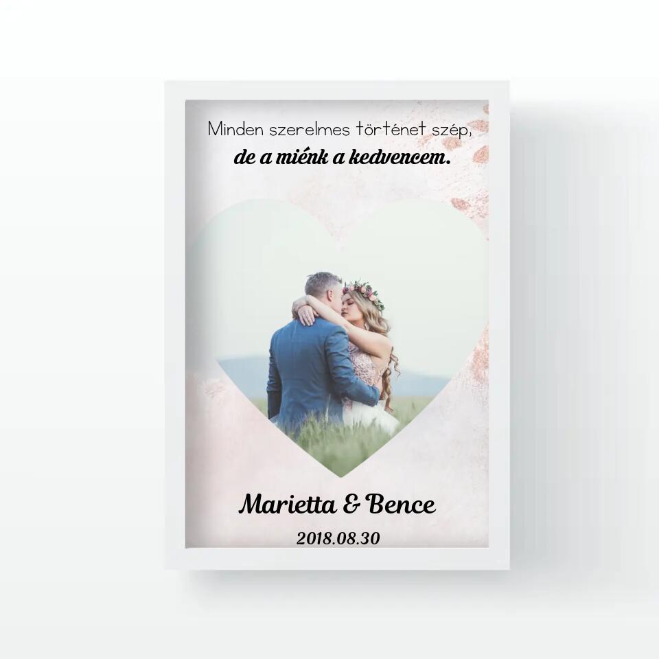 Szív alakú képes falikép