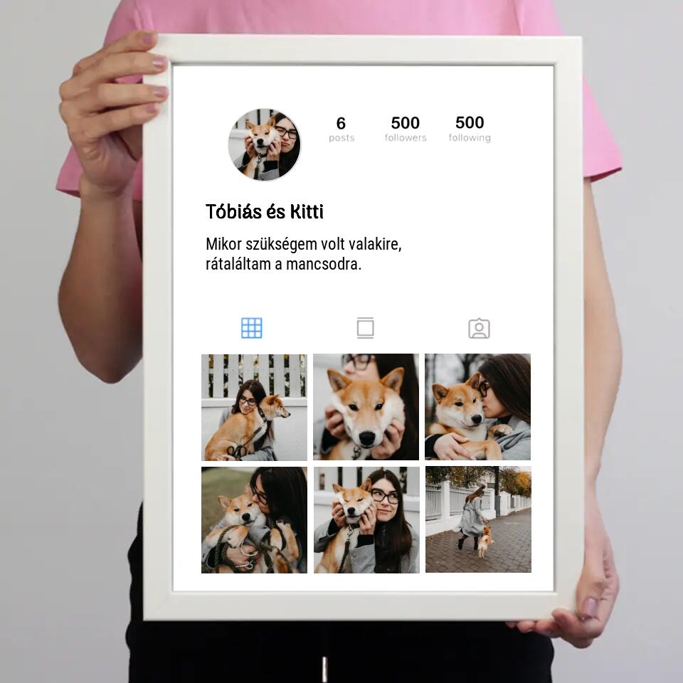 Instagram profil fotókollázs