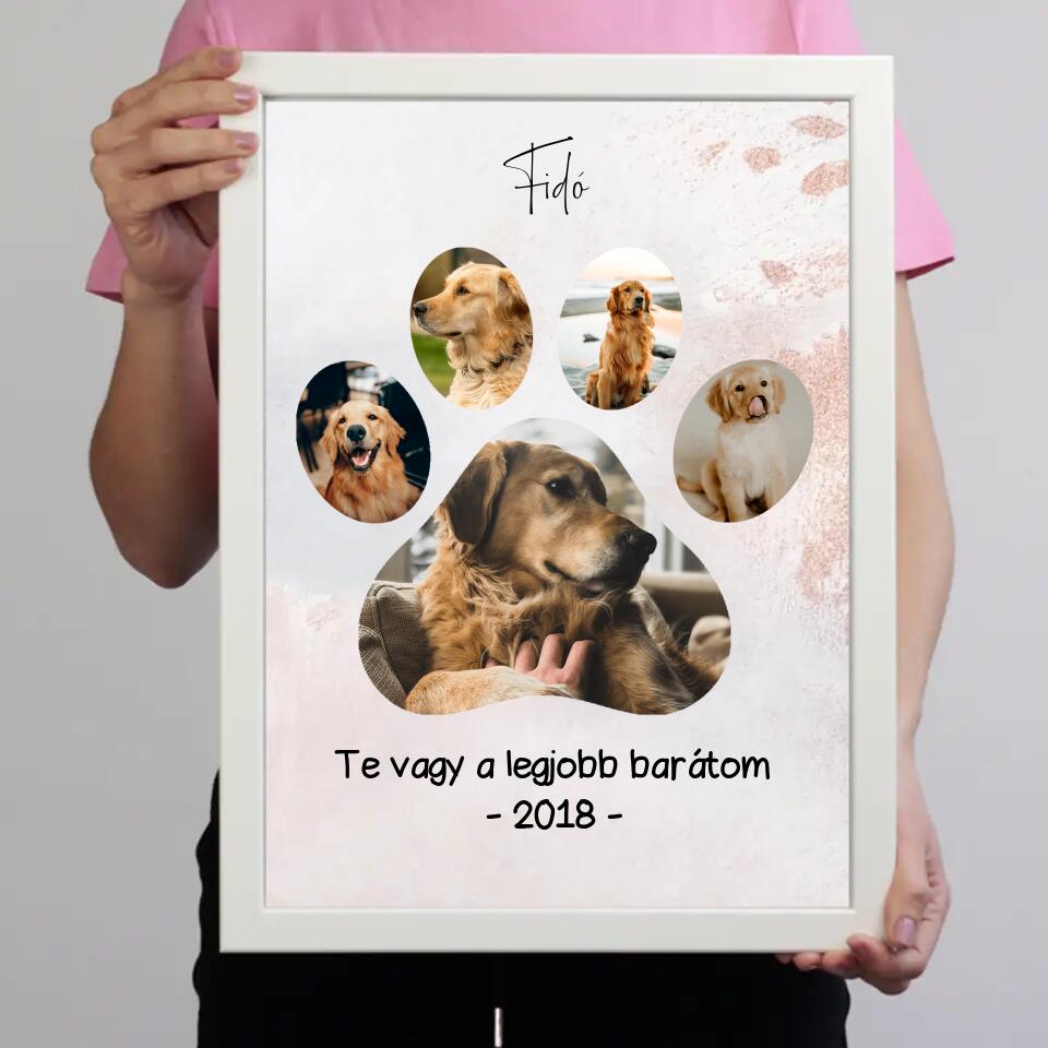 Kutya tappancsos falikép