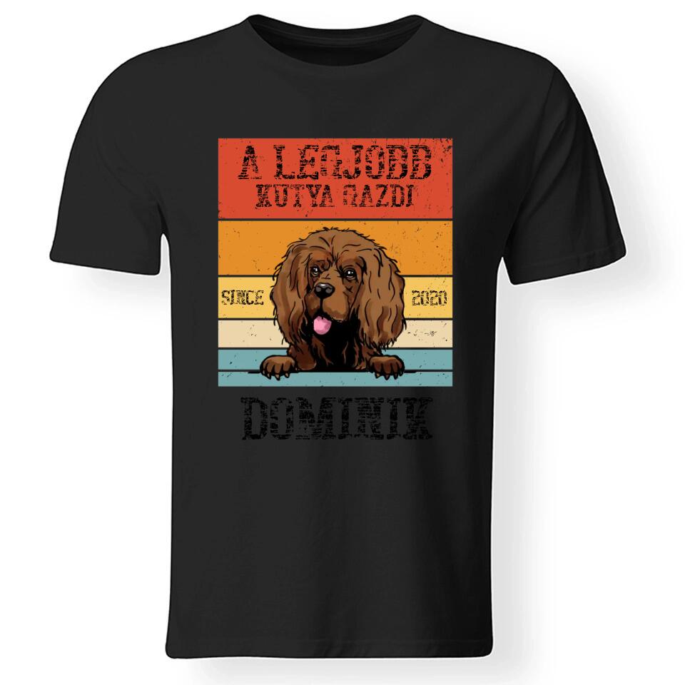 A legjobb kutyagazdi egyedi férfi póló