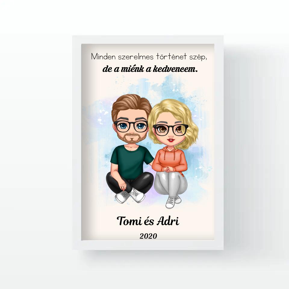 Cukifejű páros falikép