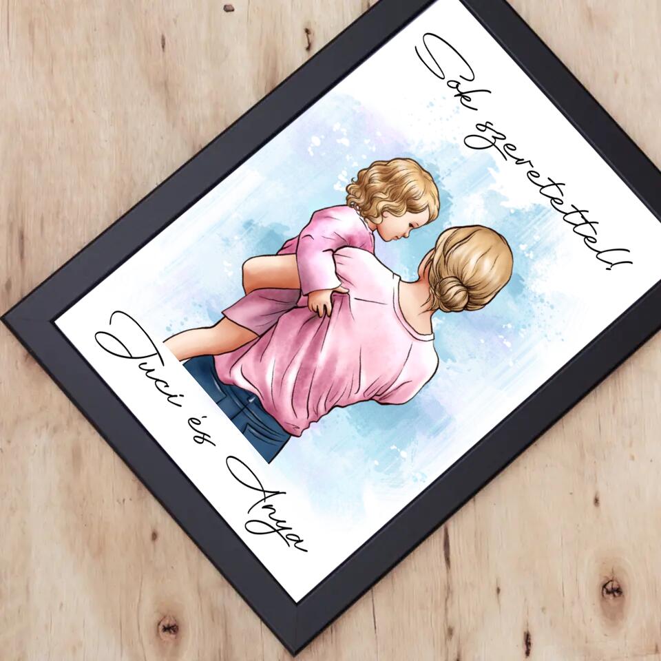 Falikép anyával és babával