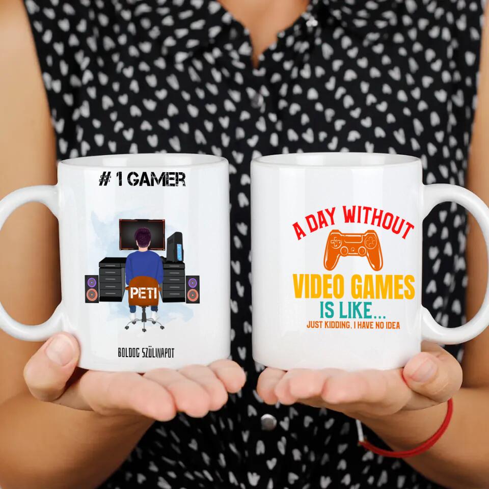 Gamer fiús ajándék bögre
