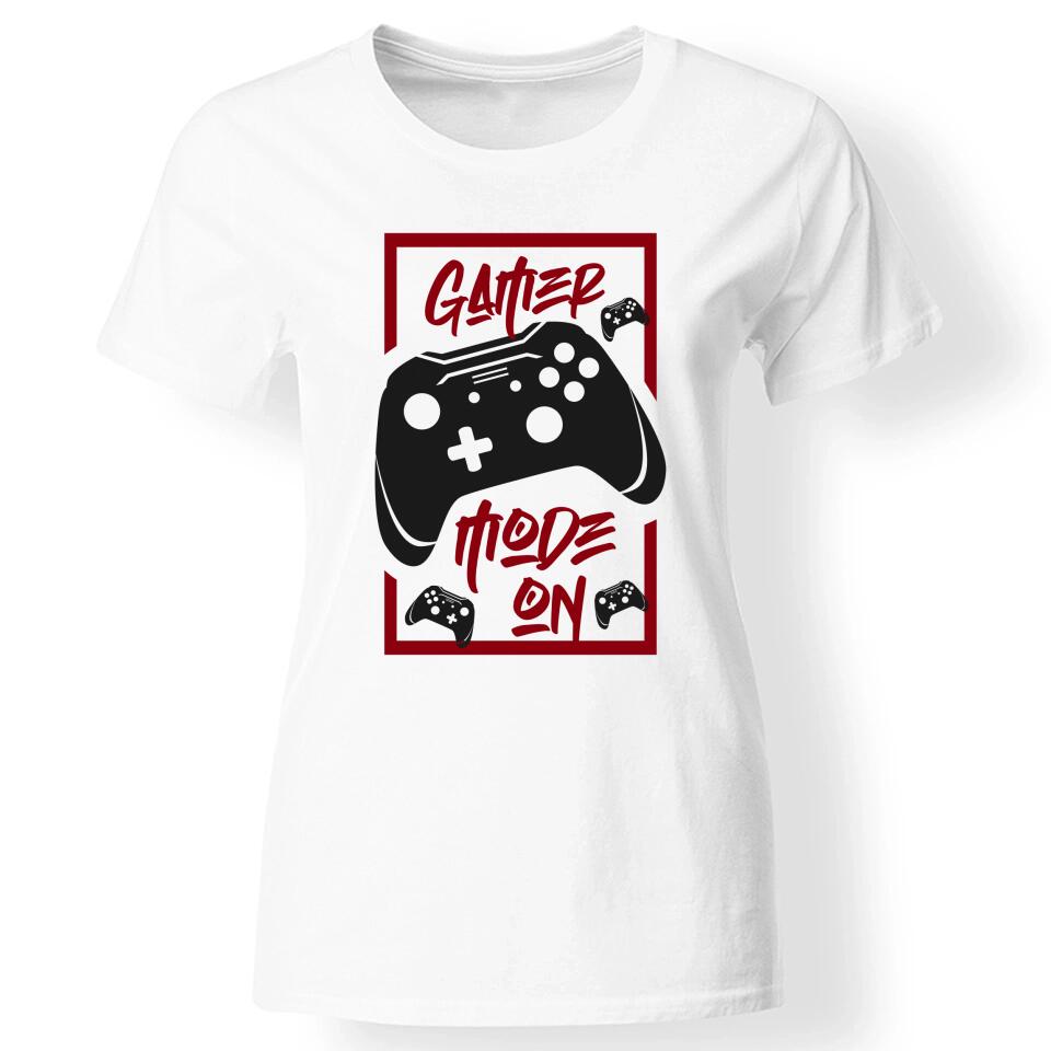 Gamer póló nőknek fehér