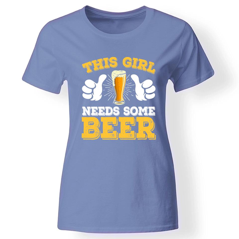 Vicces sörös póló nőknek kék