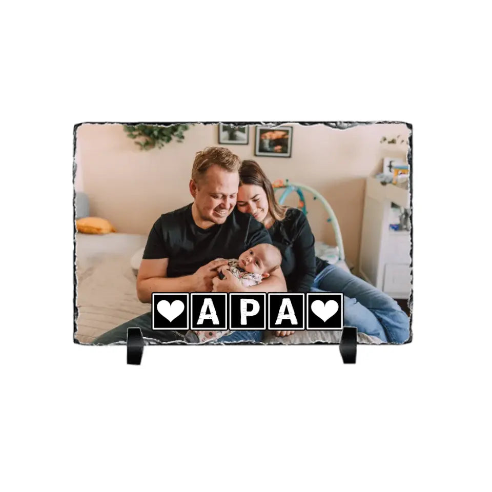 Apák napi egyedi képes gránitlap apáknak