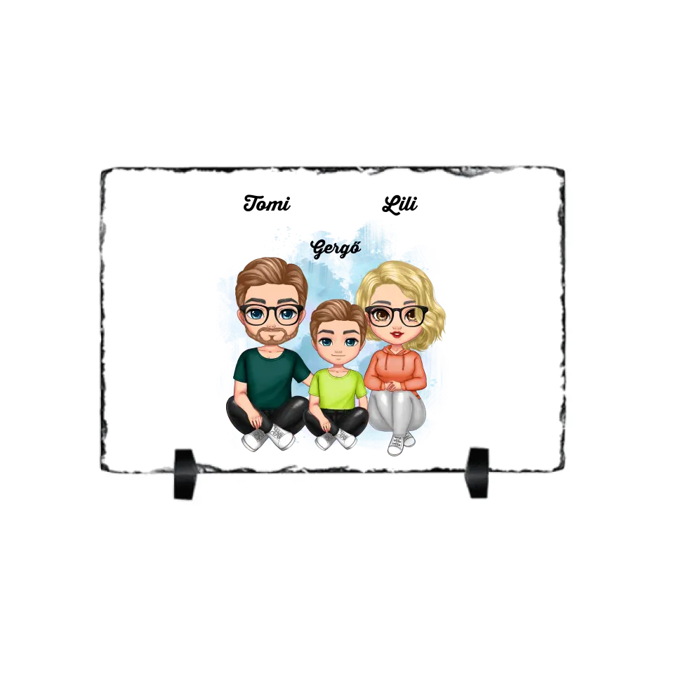 Cuki karakteres fiús család gránitlap