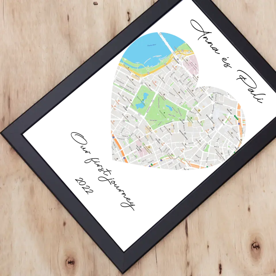 Emlékőrző falikép térképpel