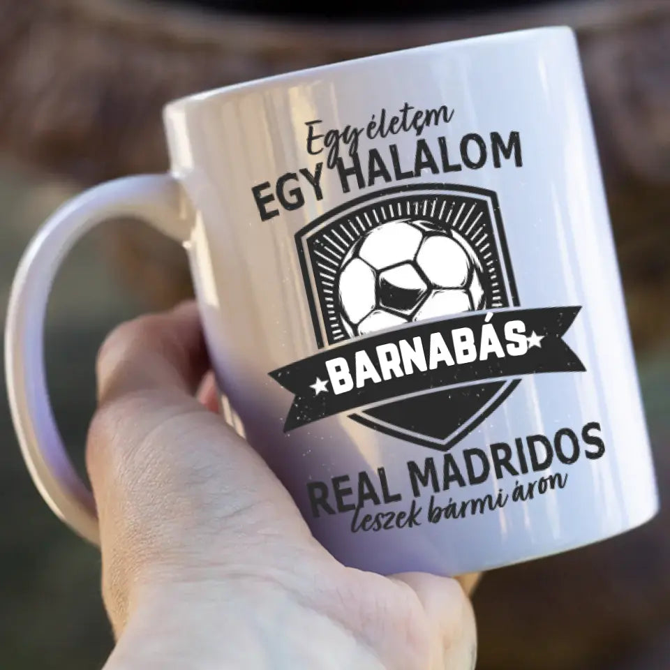 Egyedi neves Real Madrid CF ajándék bögre