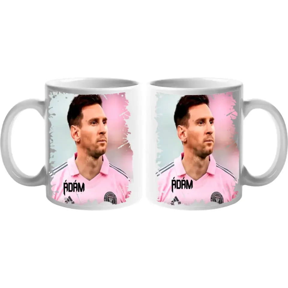 Egyedi neves Messi Miami mezes bögre