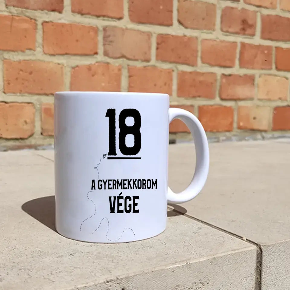 A gyerekkor vége 18. szülinapi bögre