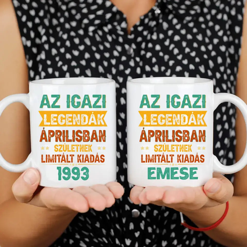 Az igazi legendák egyedi születésnapi ajándék bögre