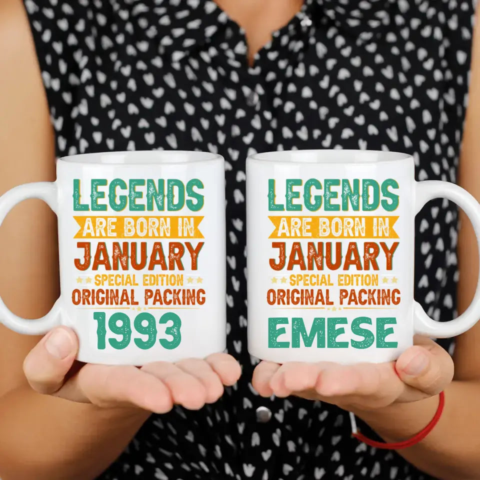 Legends are born egyedi születésnapi ajándék bögre