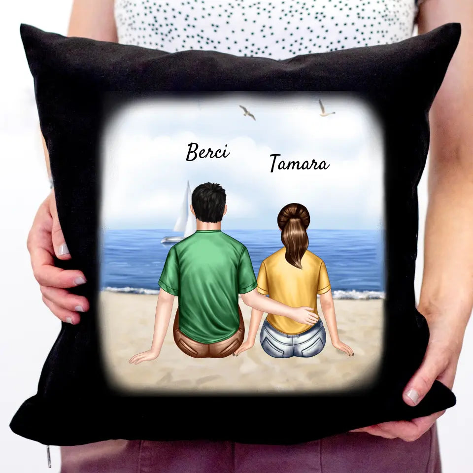 Páros párna fekete huzattal