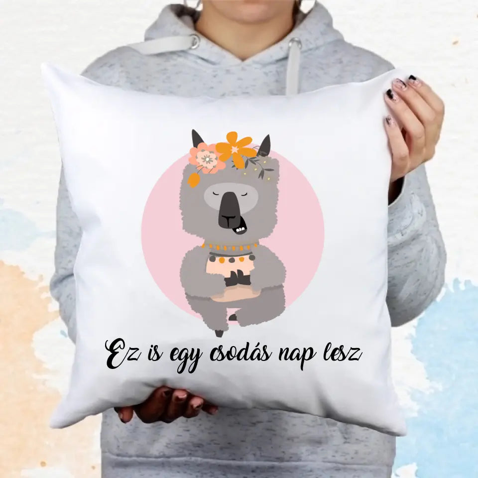 Lámás párna saját névvel