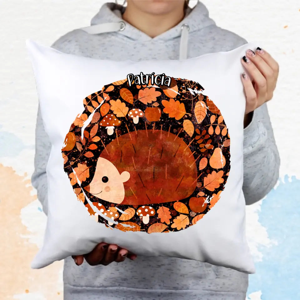 Őszi párna állatokkal egyedi névvel