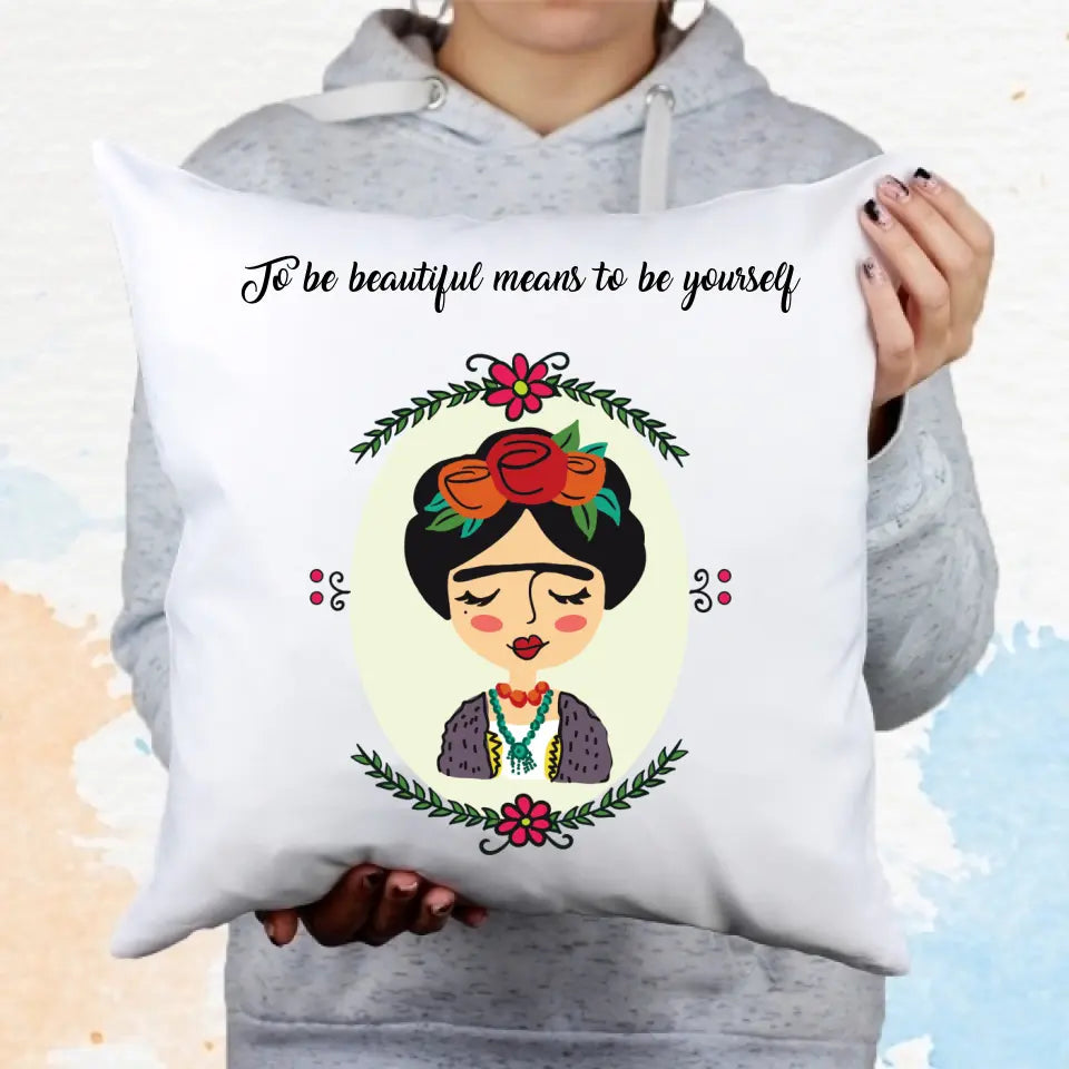 Frida Kahlo párna felirattal