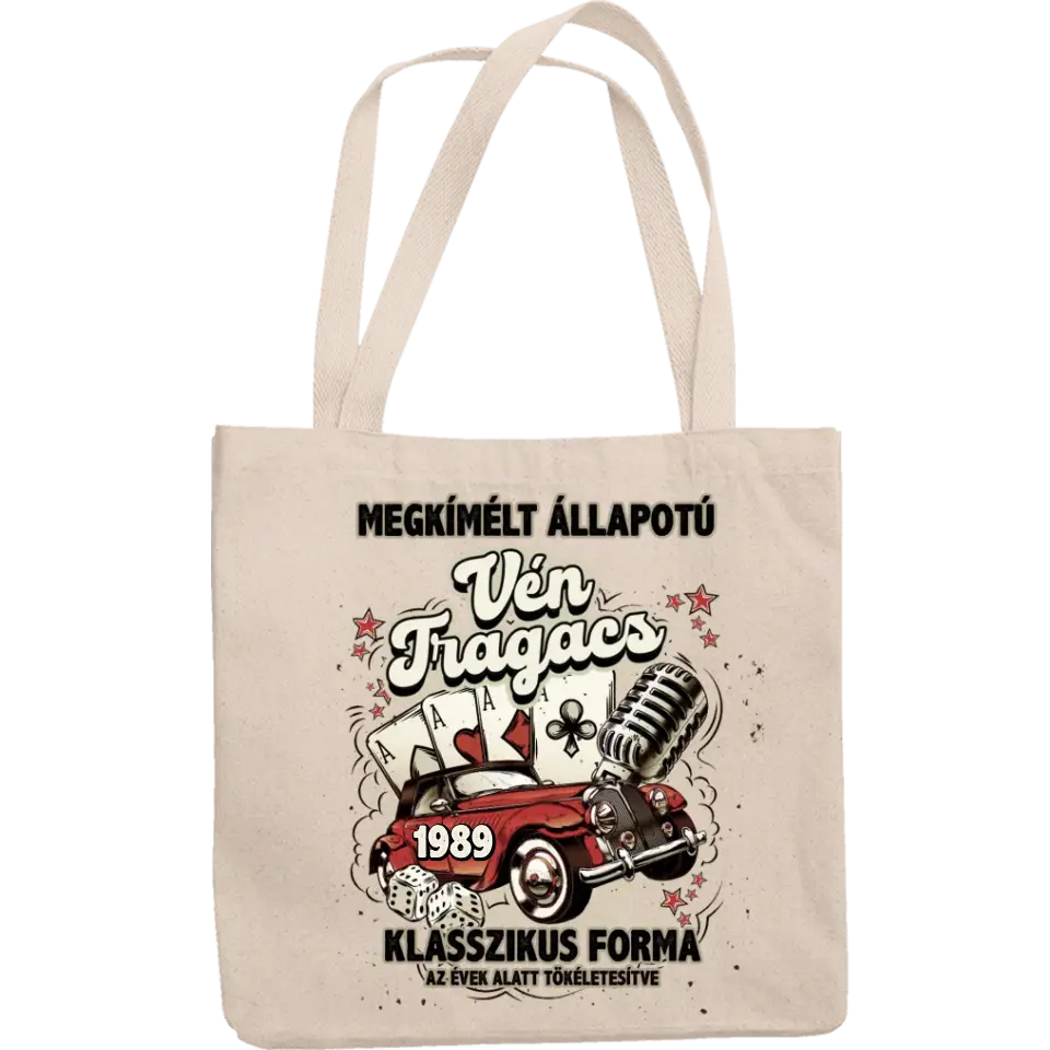 Klasszikus forma egyedi születésnapi ajándék vászontáska