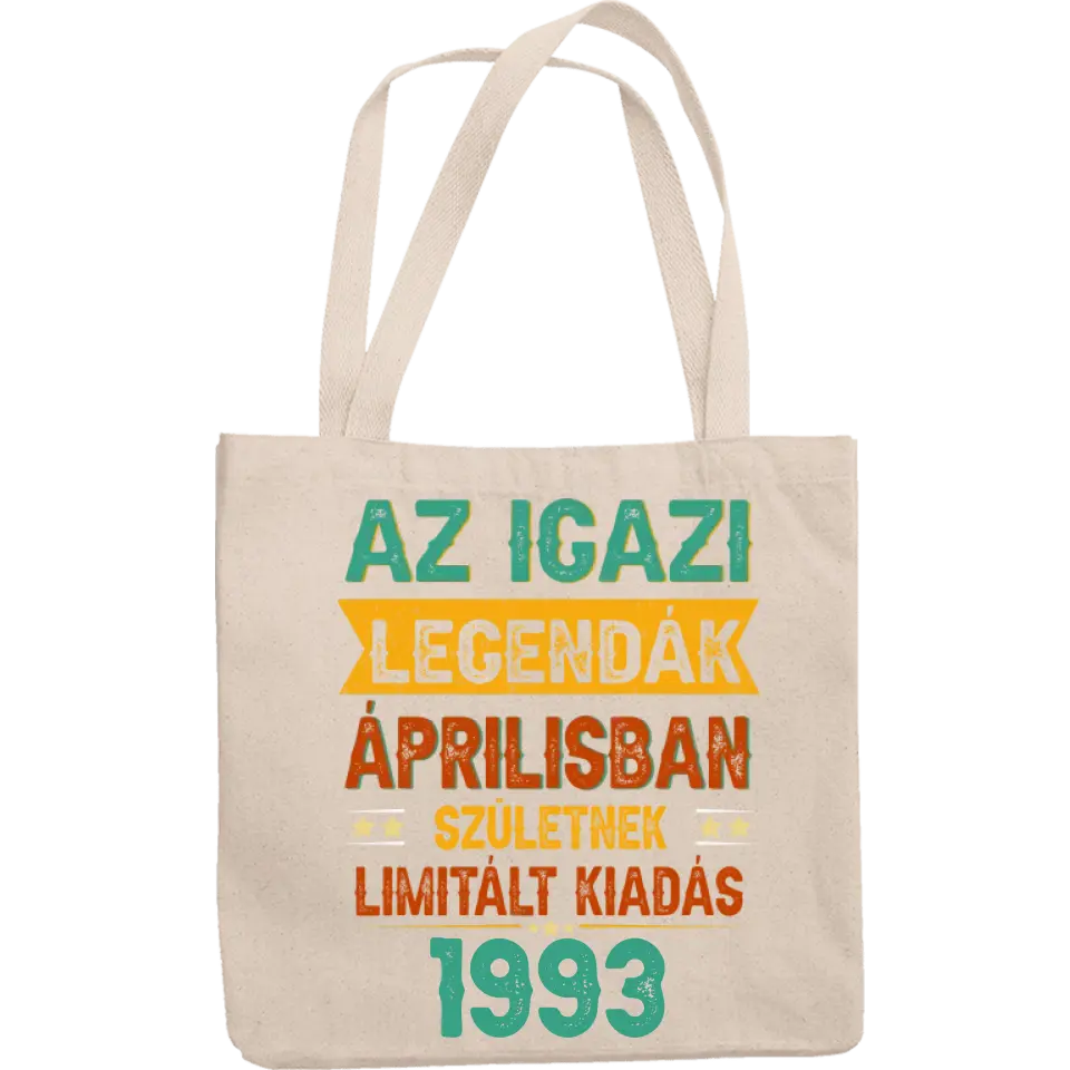 Az igazi legendák egyedi évszámos szülinapi ajándék vászontáska