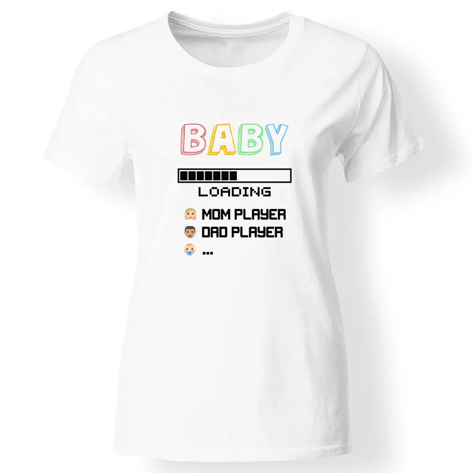 Vicces gamer kismama póló fehér