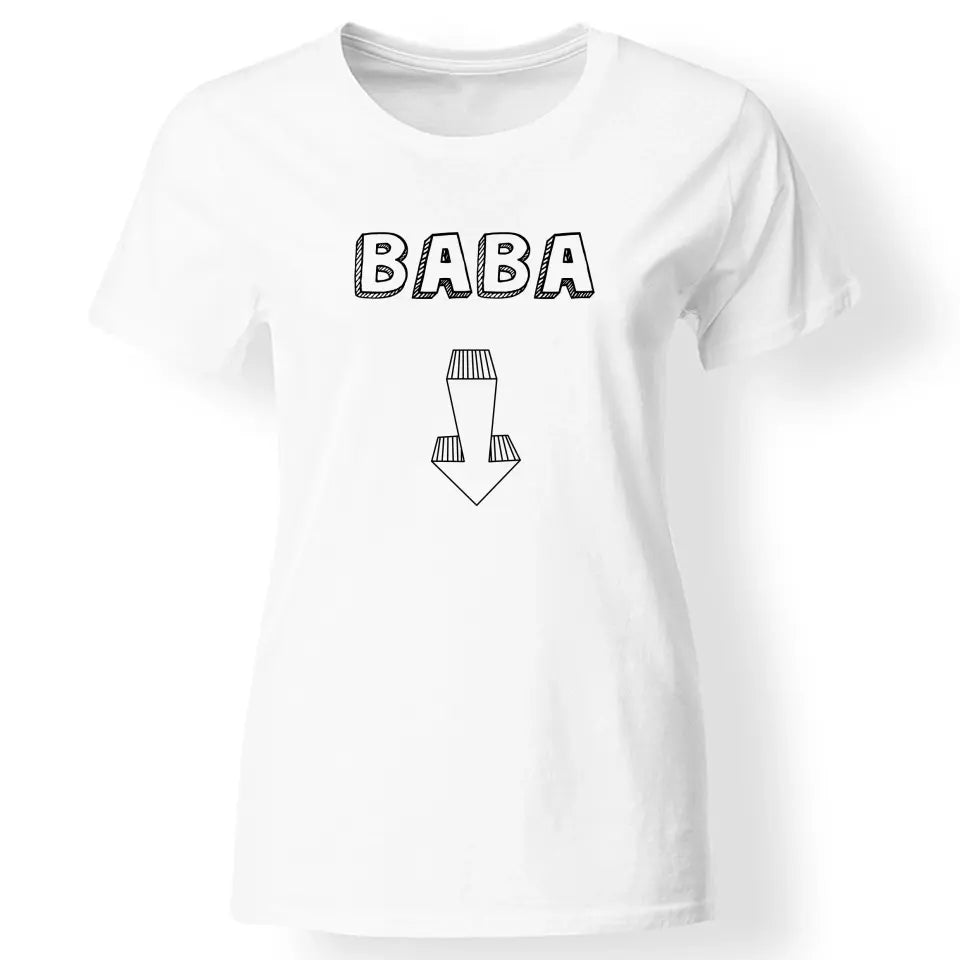 Itt a baba kismama póló fehér