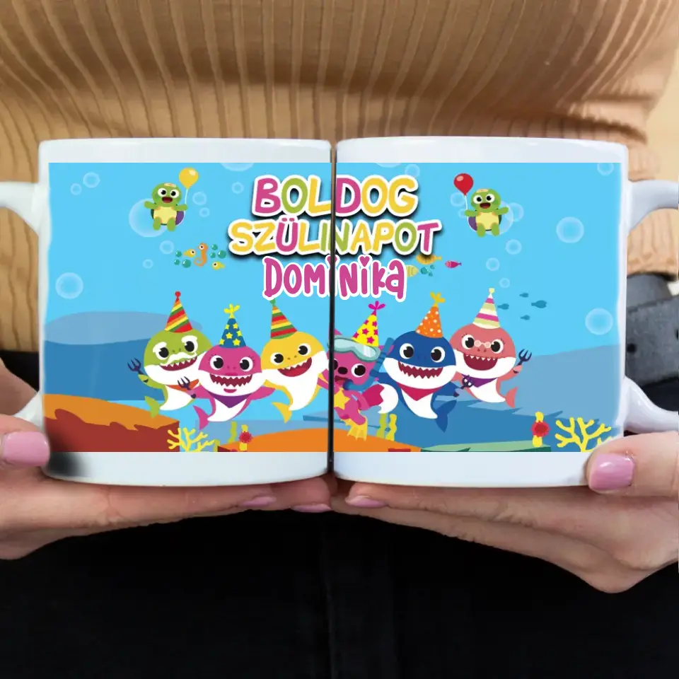 Babyshark Boldog Születésnapot bögre