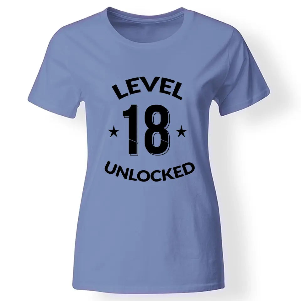 Gamer 18. szülinapi póló nőknek kék