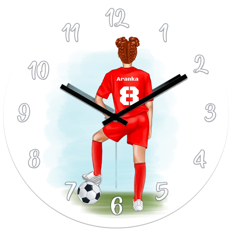 Személyre szabható focis óra lányoknak