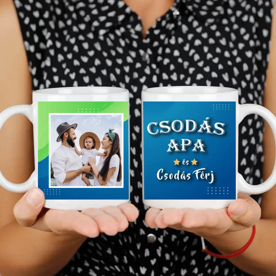 Bögre saját képpel apák napjára