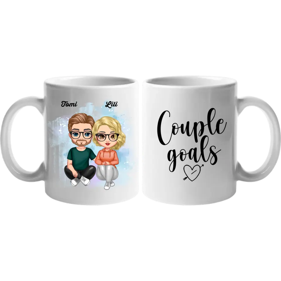 Cuki karakteres páros bögre