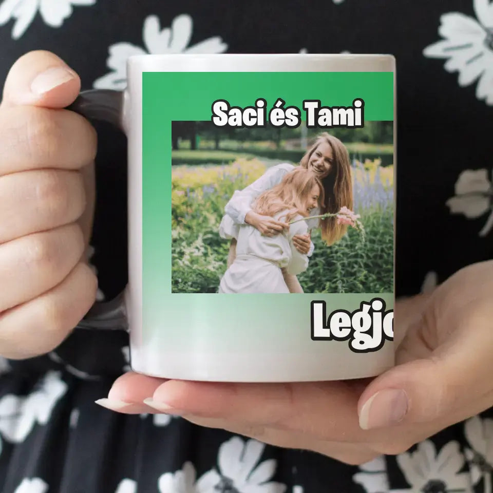 Fényképes Bögre Egyedi Háttérszínnel És Felirattal