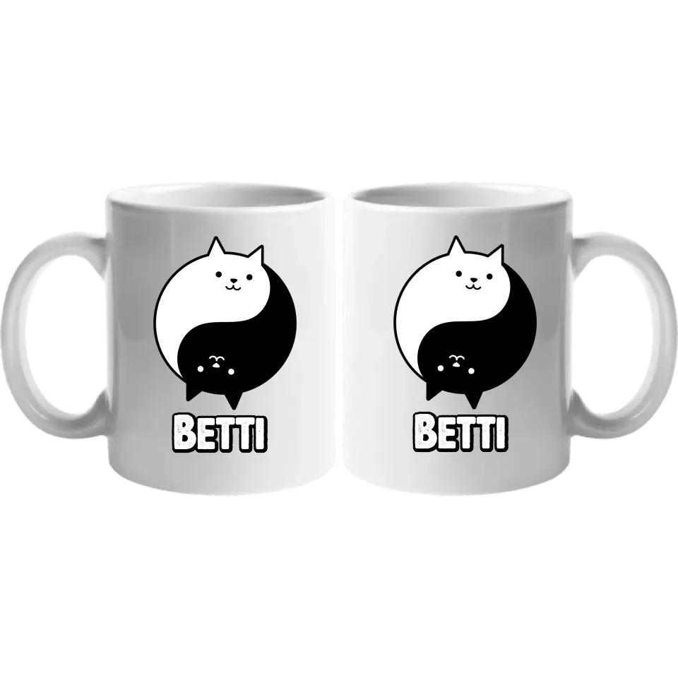 Egyedi neves cicás ajándék bögre