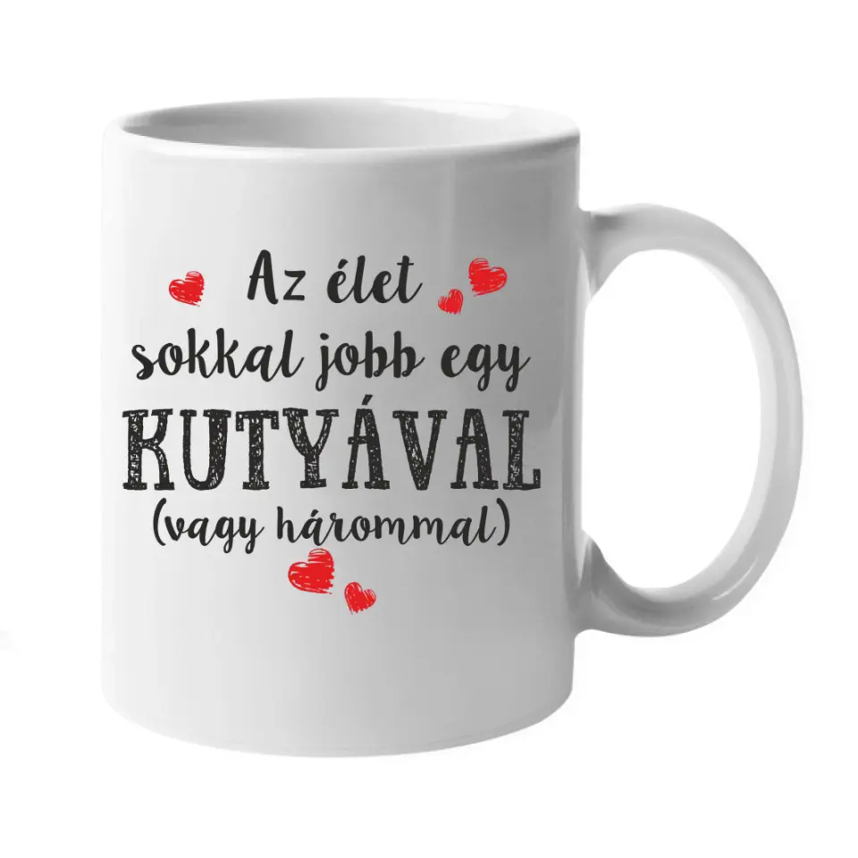 Kutyás karácsonyi bögre pároknak két kutyával