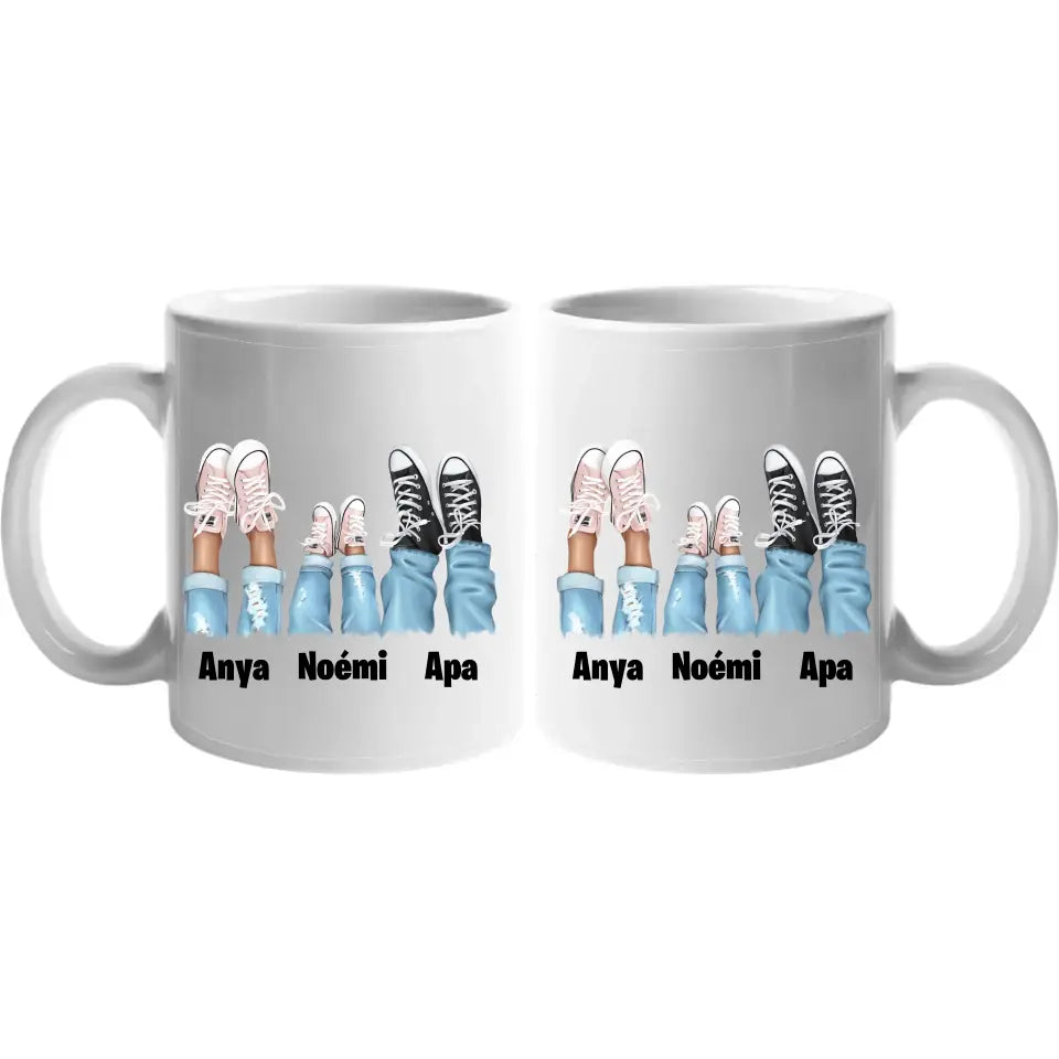 Tornacipős család bögre