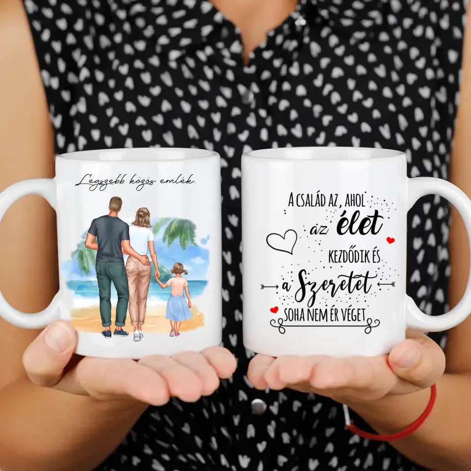 Családos nyári bögre